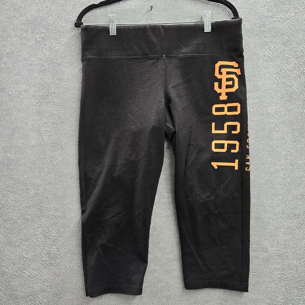 San Francisco Giants Women Activewear Pants L Black PINK Victoria's Secret